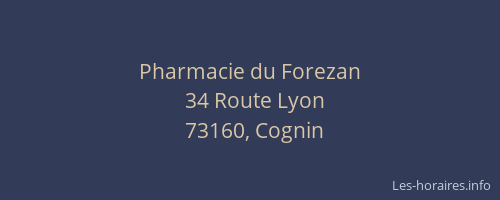 Pharmacie du Forezan