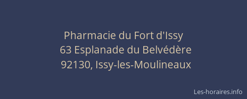 Pharmacie du Fort d'Issy