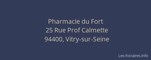 Pharmacie du Fort