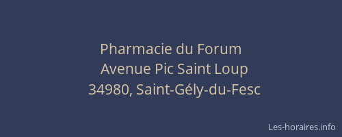 Pharmacie du Forum