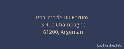 Pharmacie Du Forum