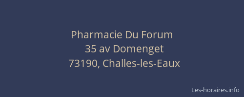 Pharmacie Du Forum