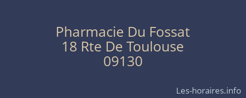 Pharmacie Du Fossat