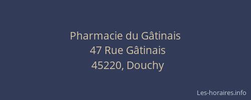 Pharmacie du G&acirc;tinais