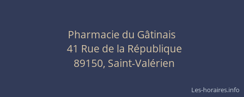 Pharmacie du G&acirc;tinais