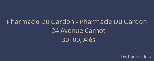 Pharmacie Du Gardon - Pharmacie Du Gardon