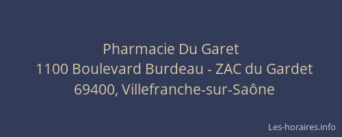 Pharmacie Du Garet