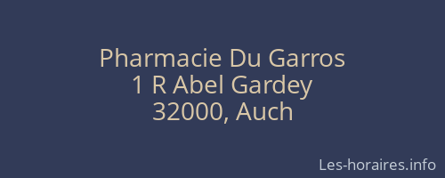 Pharmacie Du Garros