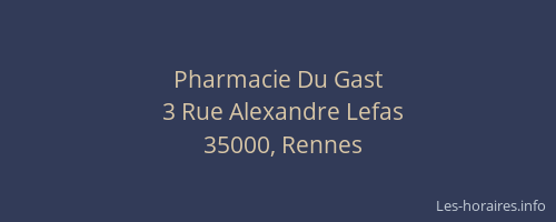 Pharmacie Du Gast