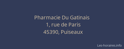 Pharmacie Du Gatinais