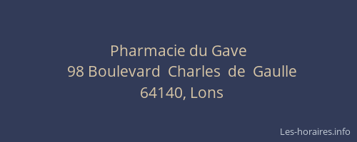 Pharmacie du Gave