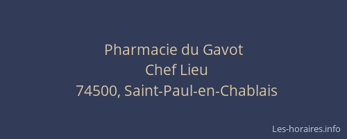 Pharmacie du Gavot