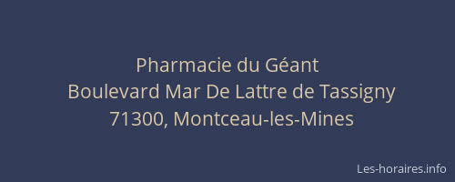 Pharmacie du G&eacute;ant
