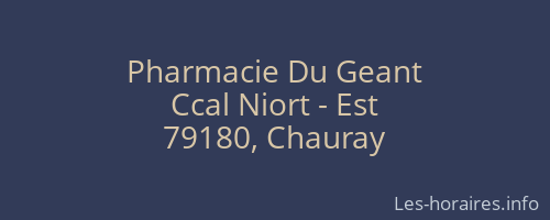 Pharmacie Du Geant