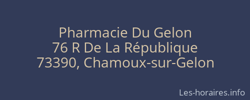 Pharmacie Du Gelon