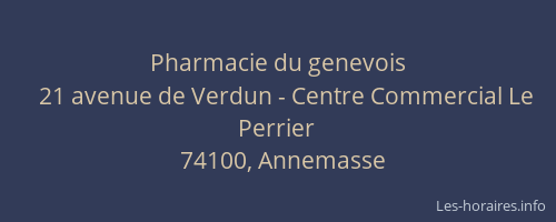 Pharmacie du genevois