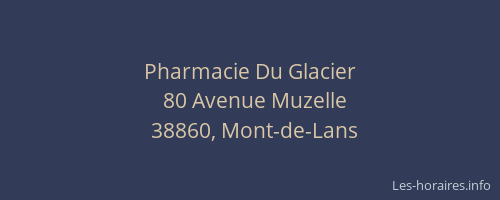 Pharmacie Du Glacier