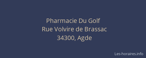 Pharmacie Du Golf