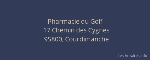 Pharmacie du Golf