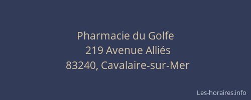 Pharmacie du Golfe