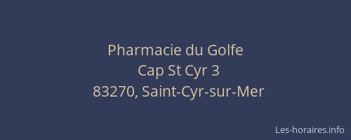 Pharmacie du Golfe