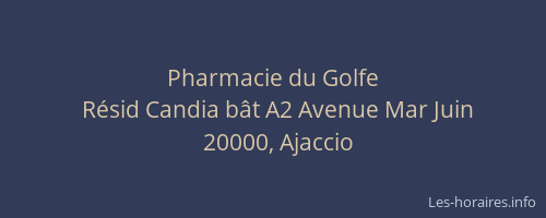 Pharmacie du Golfe