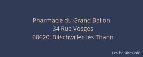 Pharmacie du Grand Ballon