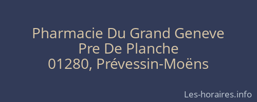 Pharmacie Du Grand Geneve