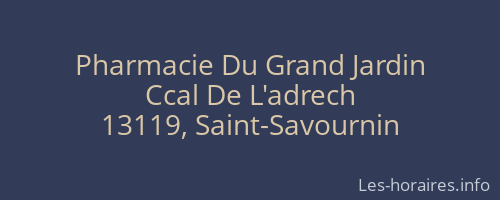 Pharmacie Du Grand Jardin