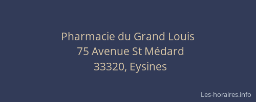 Pharmacie du Grand Louis