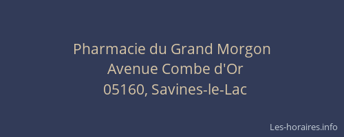 Pharmacie du Grand Morgon