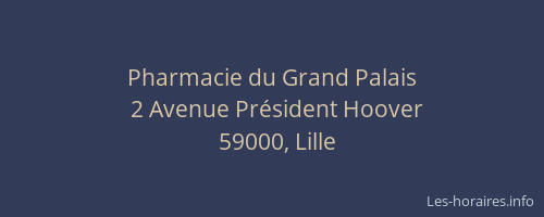 Pharmacie du Grand Palais