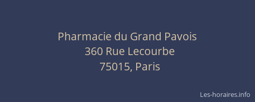 Pharmacie du Grand Pavois