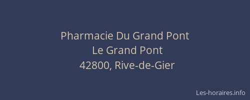 Pharmacie Du Grand Pont