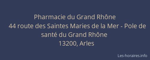 Pharmacie du Grand Rhône