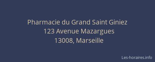 Pharmacie du Grand Saint Giniez