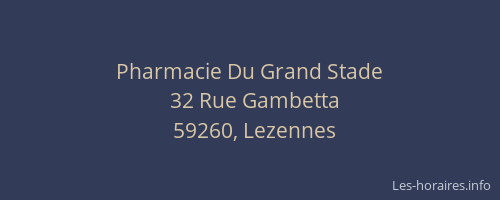 Pharmacie Du Grand Stade