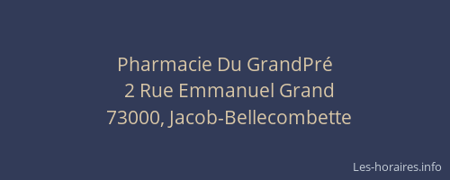 Pharmacie Du GrandPré