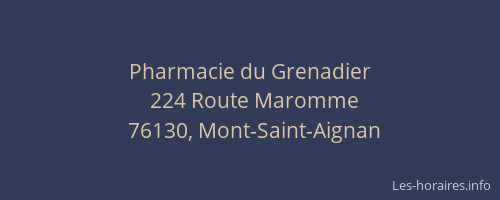 Pharmacie du Grenadier