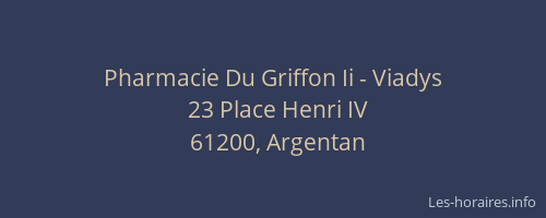 Pharmacie Du Griffon Ii - Viadys