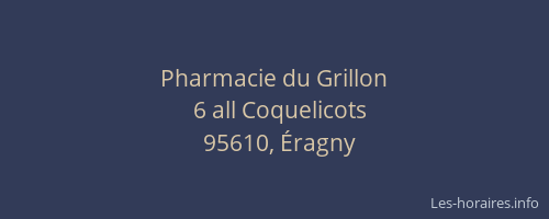 Pharmacie du Grillon