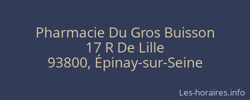 Pharmacie Du Gros Buisson