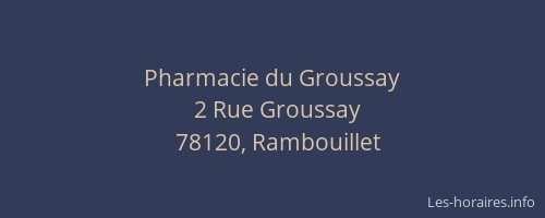 Pharmacie du Groussay