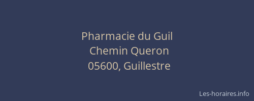 Pharmacie du Guil
