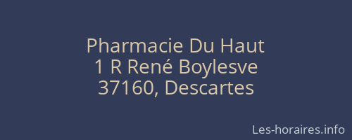 Pharmacie Du Haut