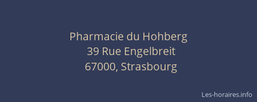 Pharmacie du Hohberg
