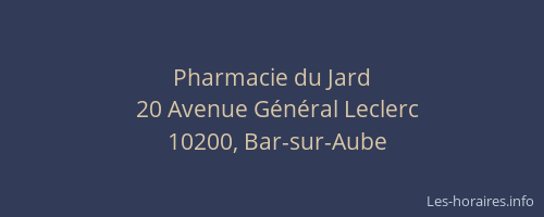 Pharmacie du Jard