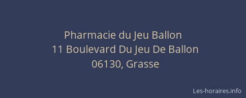 Pharmacie du Jeu Ballon