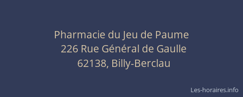 Pharmacie du Jeu de Paume