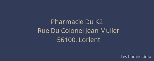 Pharmacie Du K2